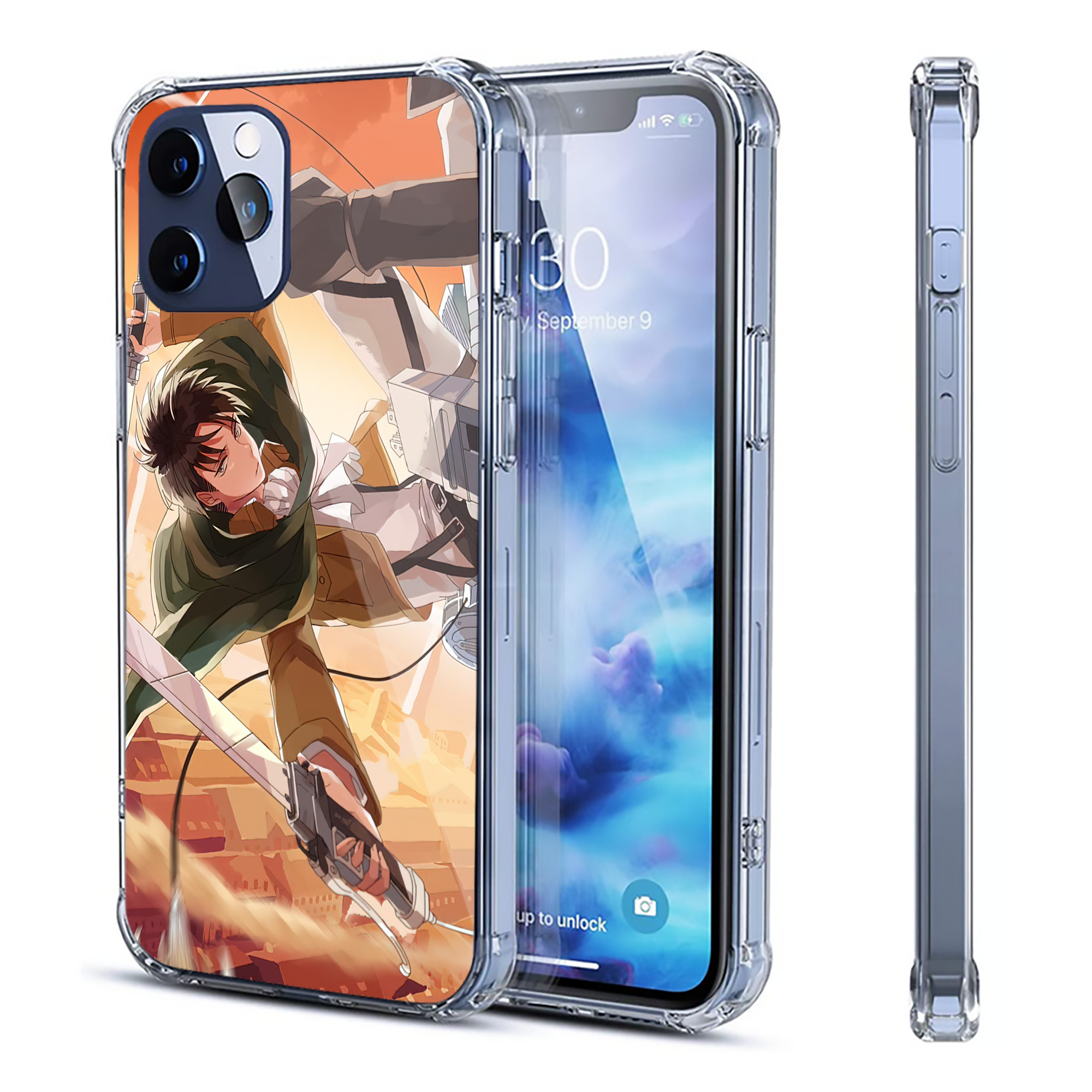 （画像用） 進撃の巨人 Attack on Titan 【iPhone 12シリーズ対応】透明スマホケース（クリアソフトケース）